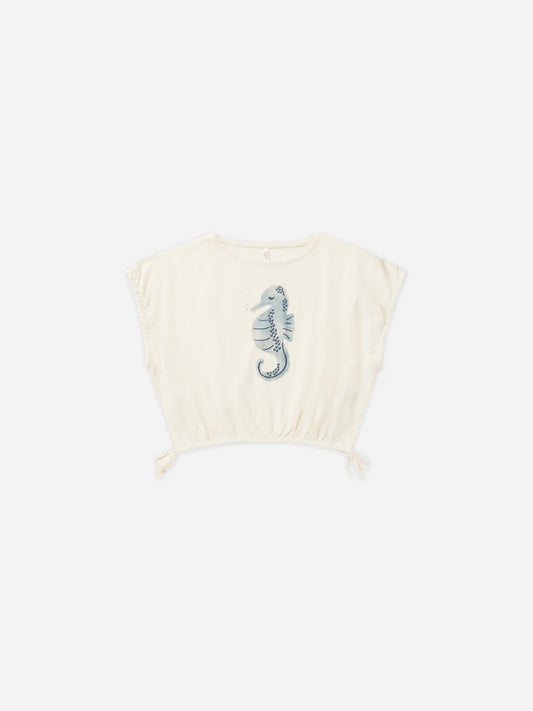 Seahorse Cropped Tee and Skirt