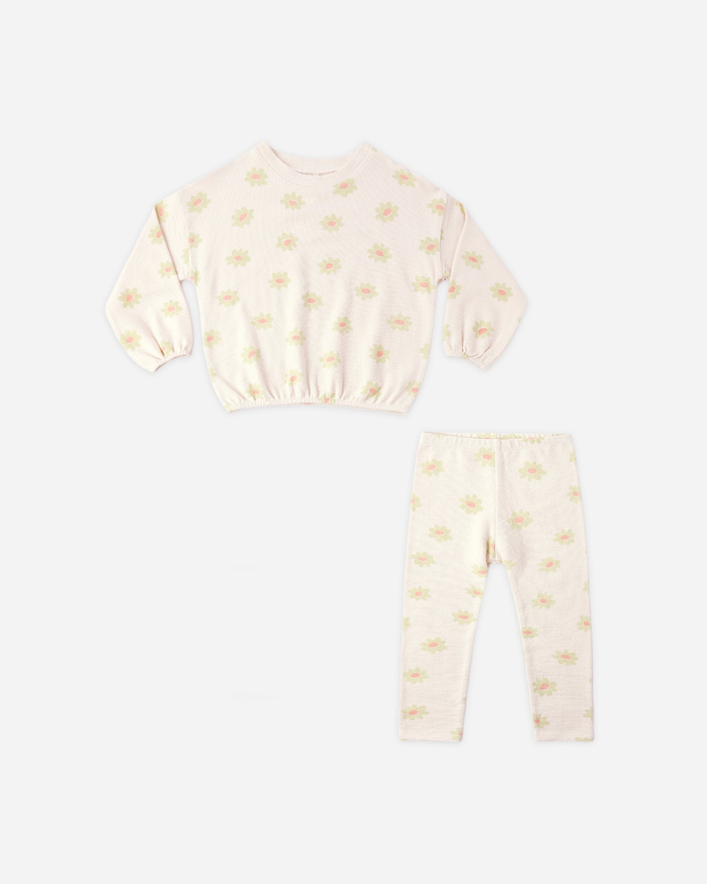 Yellow Daisy Spongey Knit Set