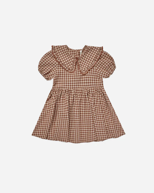 Brown Gingham Camille Dress