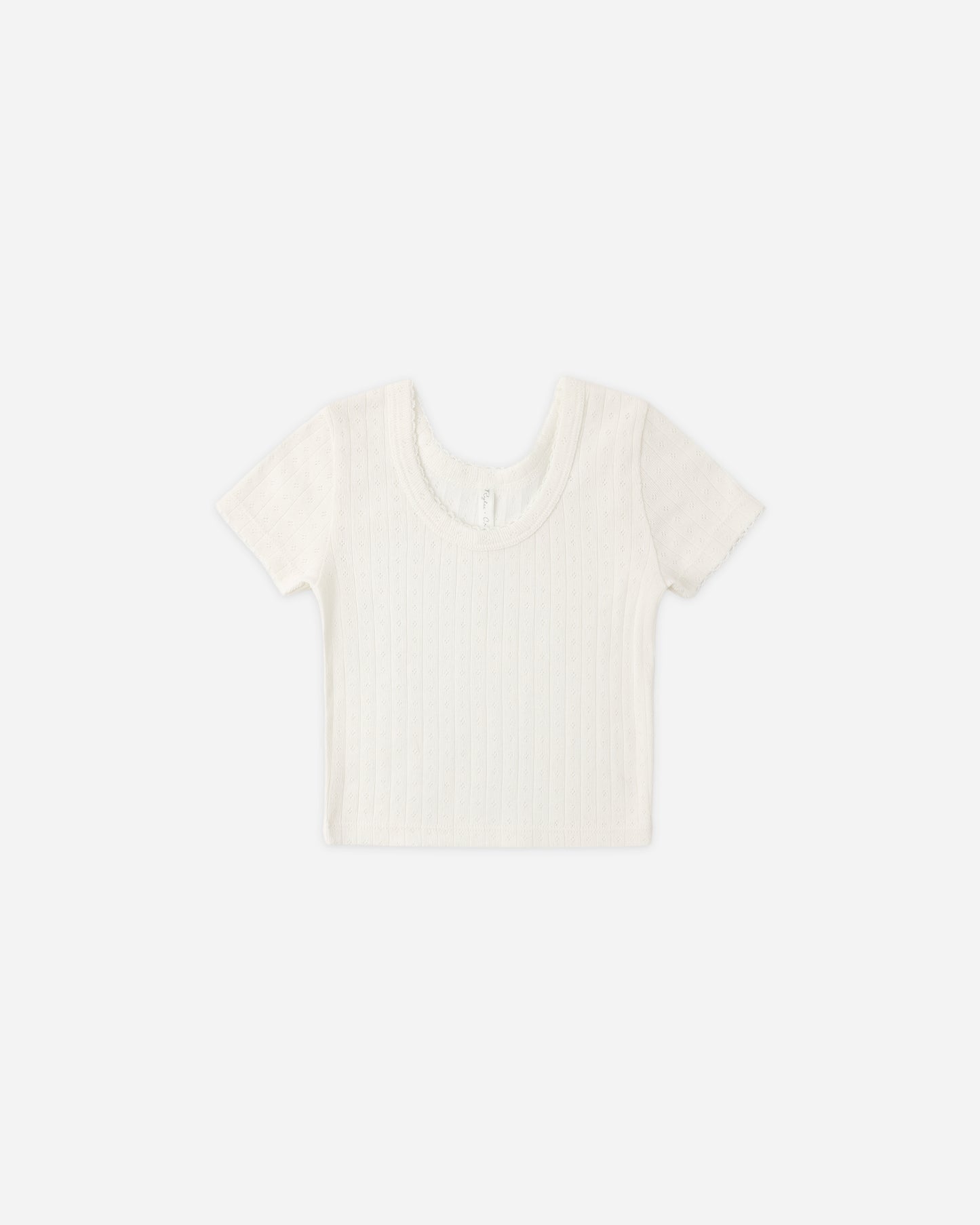 Ivory Pointelle Tee