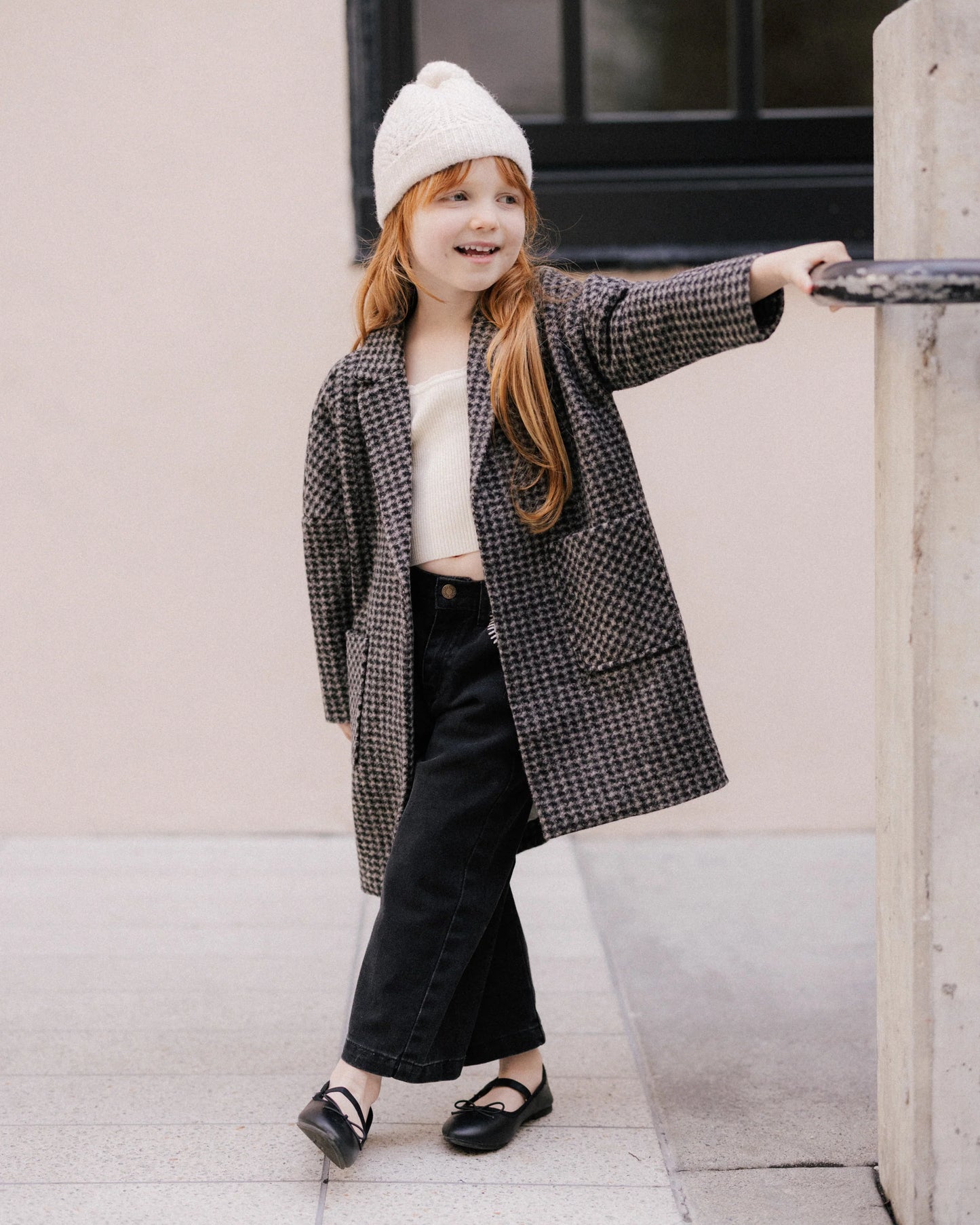 Micro Check Longline Coat