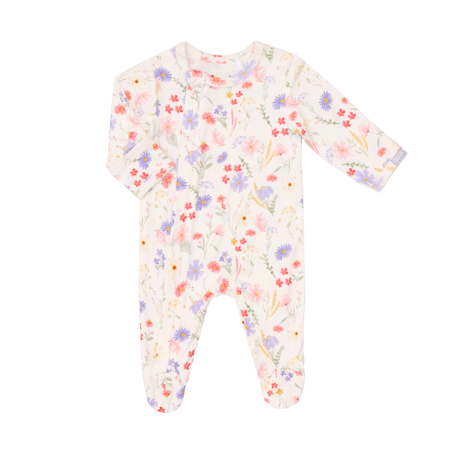 Flowers On Cream Footie