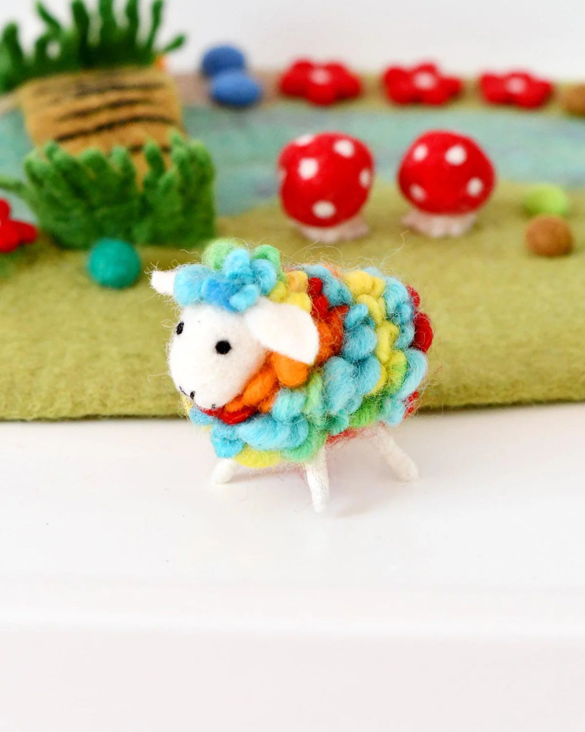 Felt Rainbow Sheep