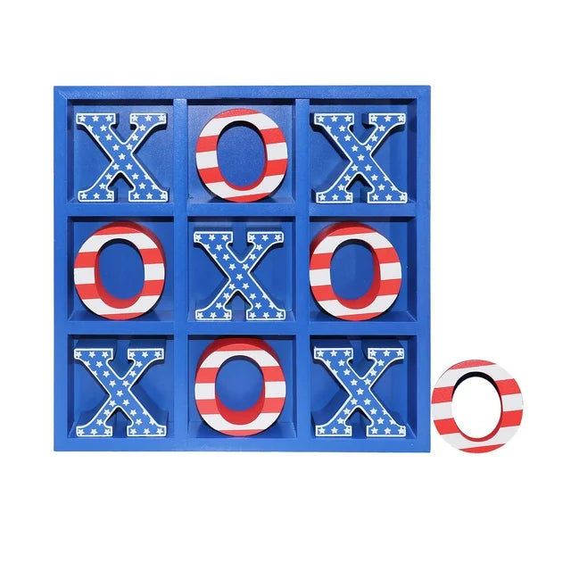 Red White and Blue Tic Tac Toe Game Set