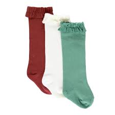 Rosewood, Ivory, Spruce Knee High Socks