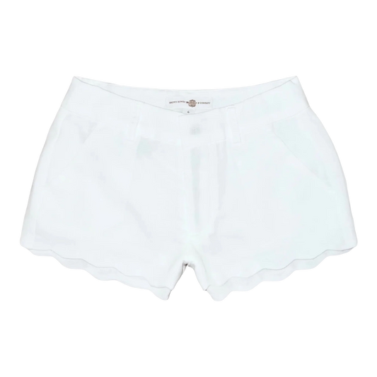 Scalloped Shorts White