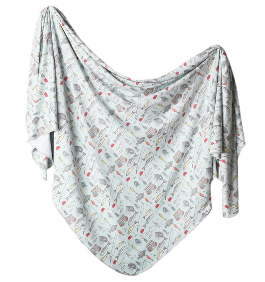 Trout Single Knit Swaddle Blanket