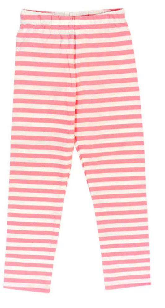 Light Pink Striped Leggings