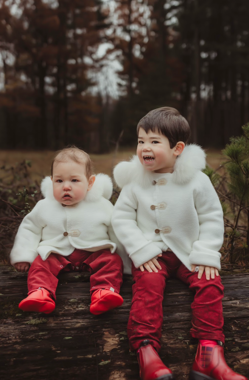 Martin Aranda Ivory Fur-Trimmed Hooded Coat