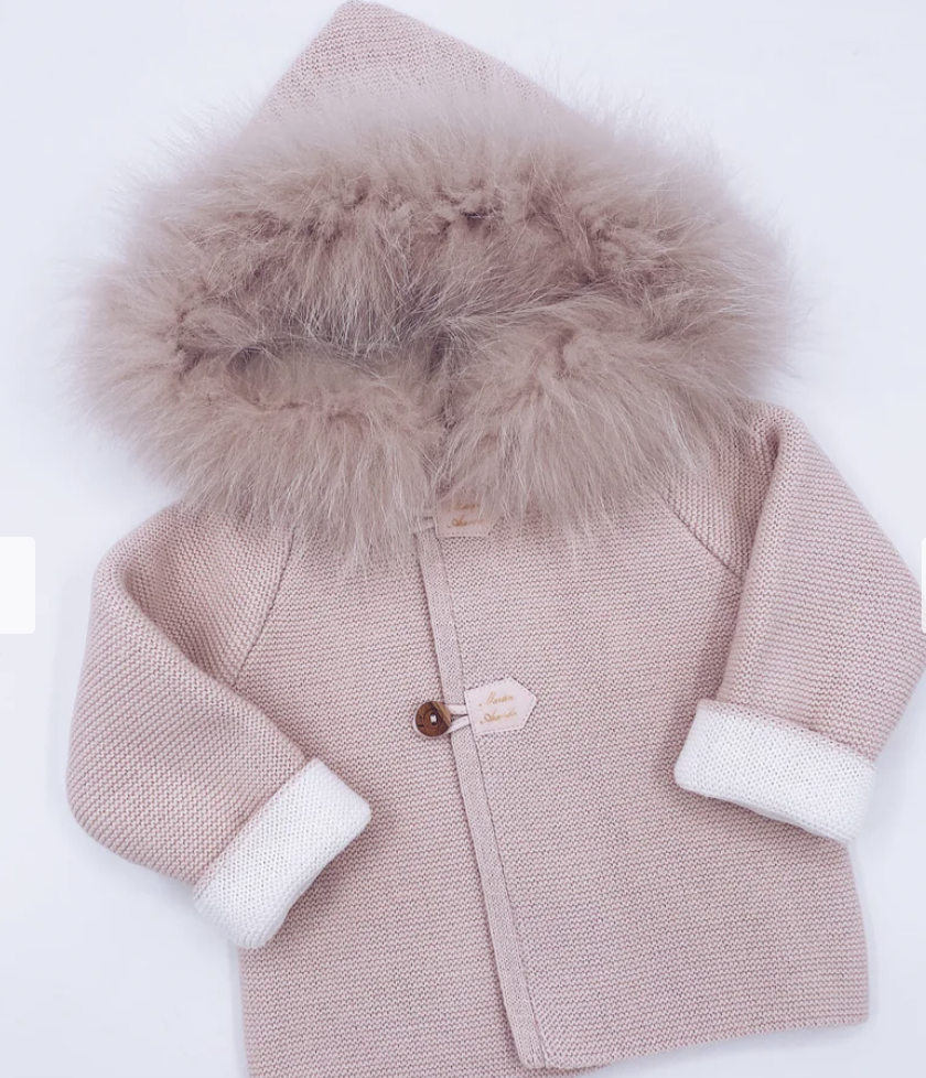 Martin Aranda Rose Fur-Trimmed Hooded Coat