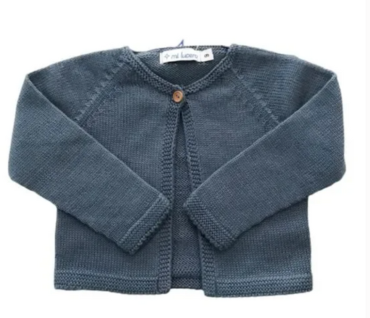 Steward Blue One-Button Cardigan