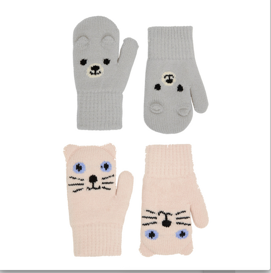 Kenau 2-Pack Grey Snow Mittens