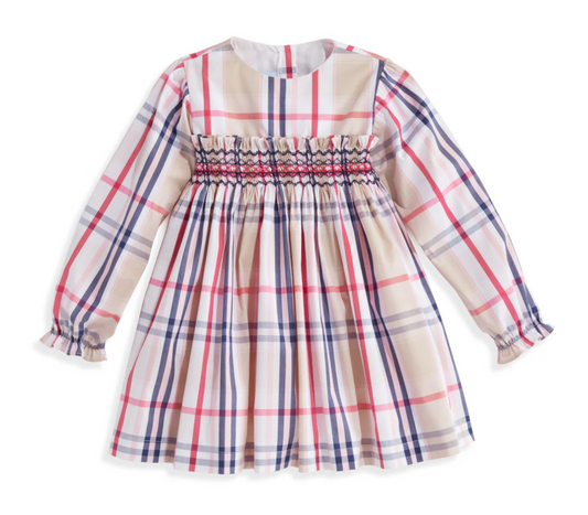 Bouden Plaid Smocked Dress