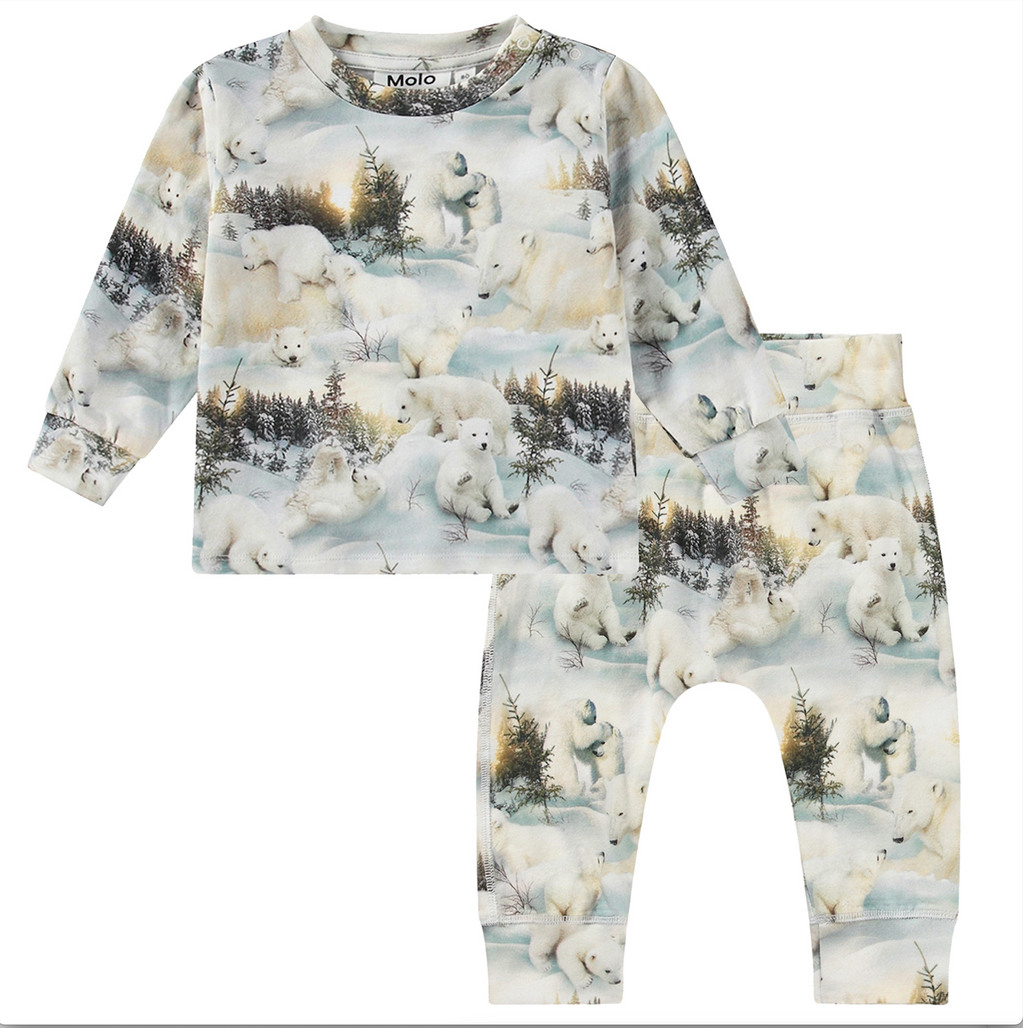 Eloy Snowy Bears LS Tee Set