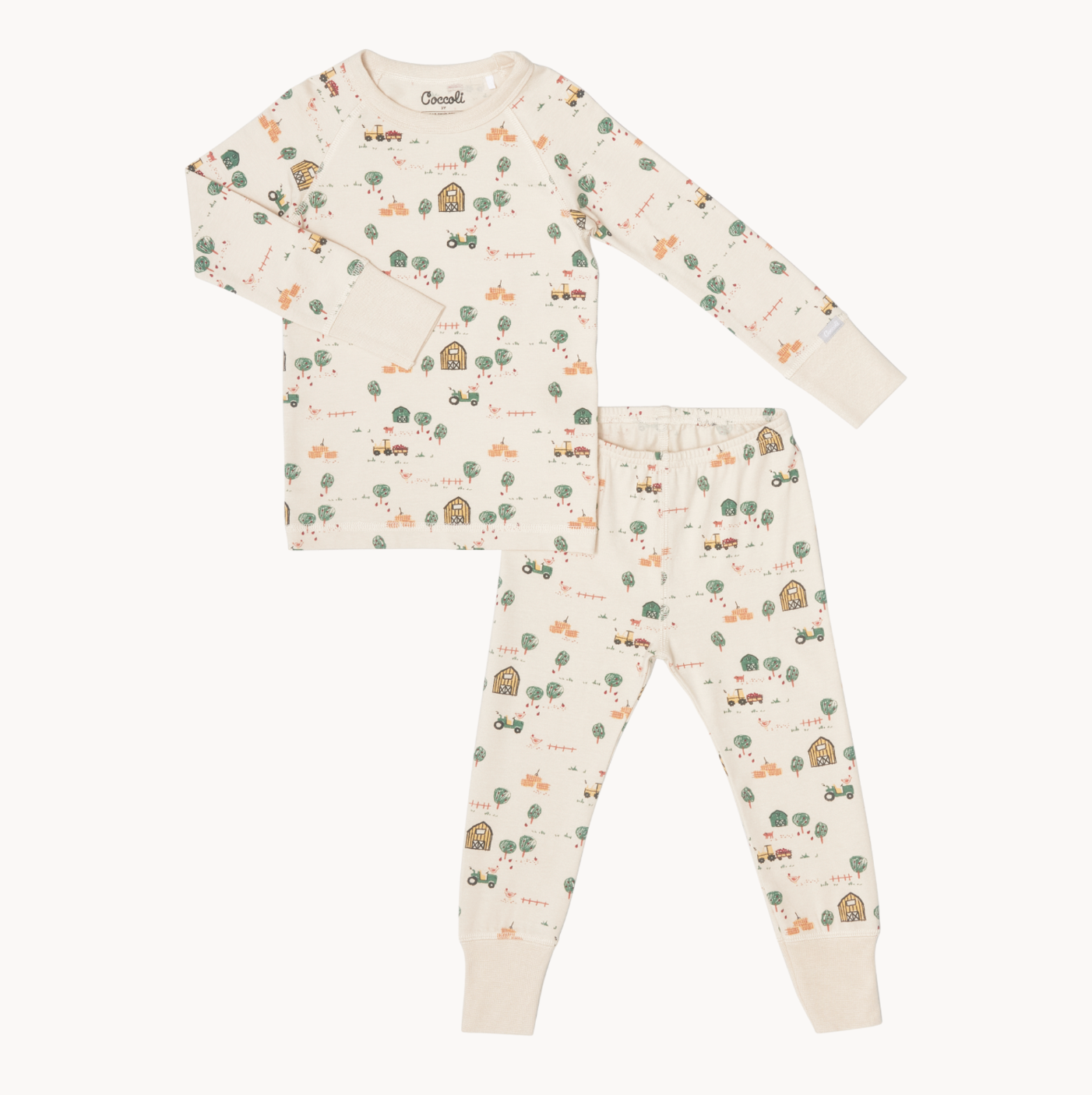 Farm on Beige Pajama