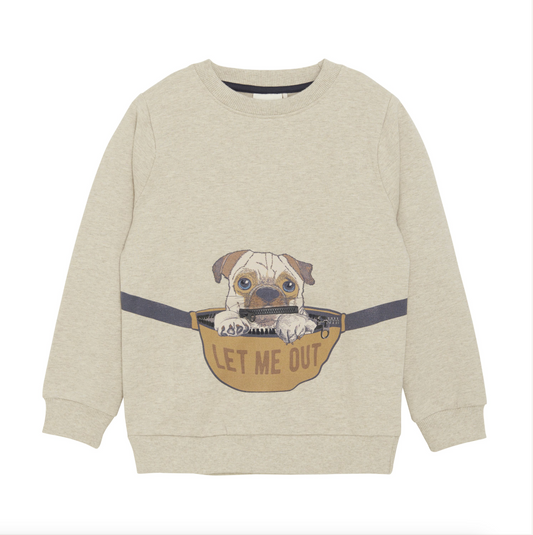 Beige Melange L/S Sweatshirt