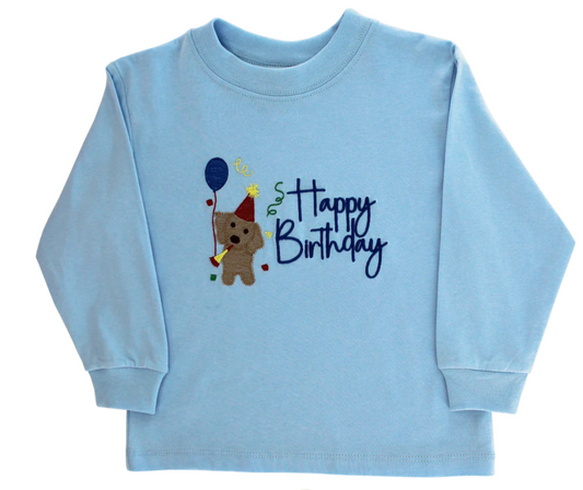 Blue Happy Birthday Tee