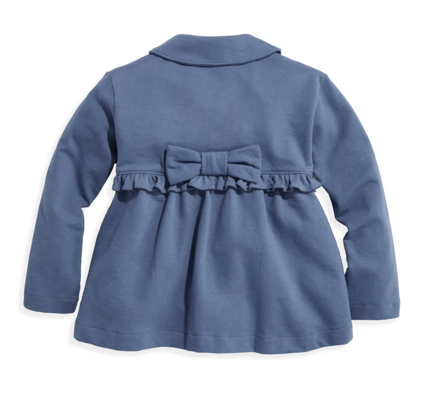 Ruffle Lotus Steel Blue Coat