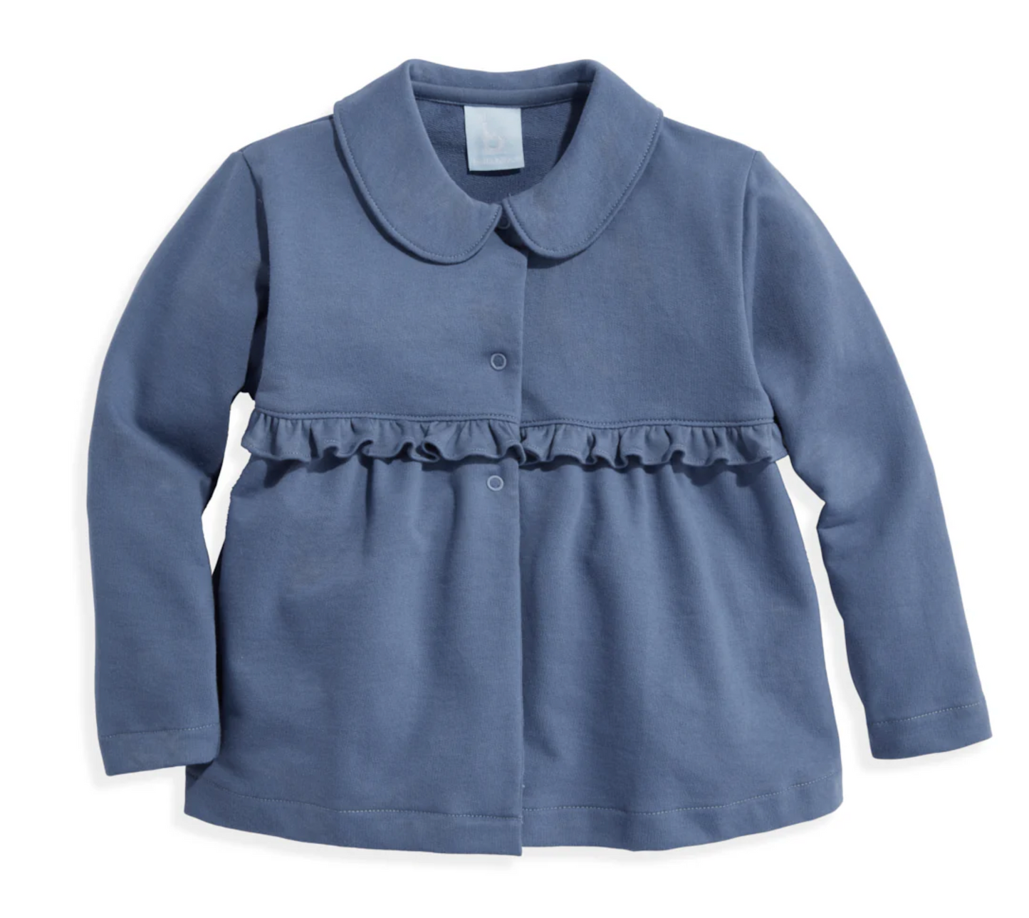 Ruffle Lotus Steel Blue Coat