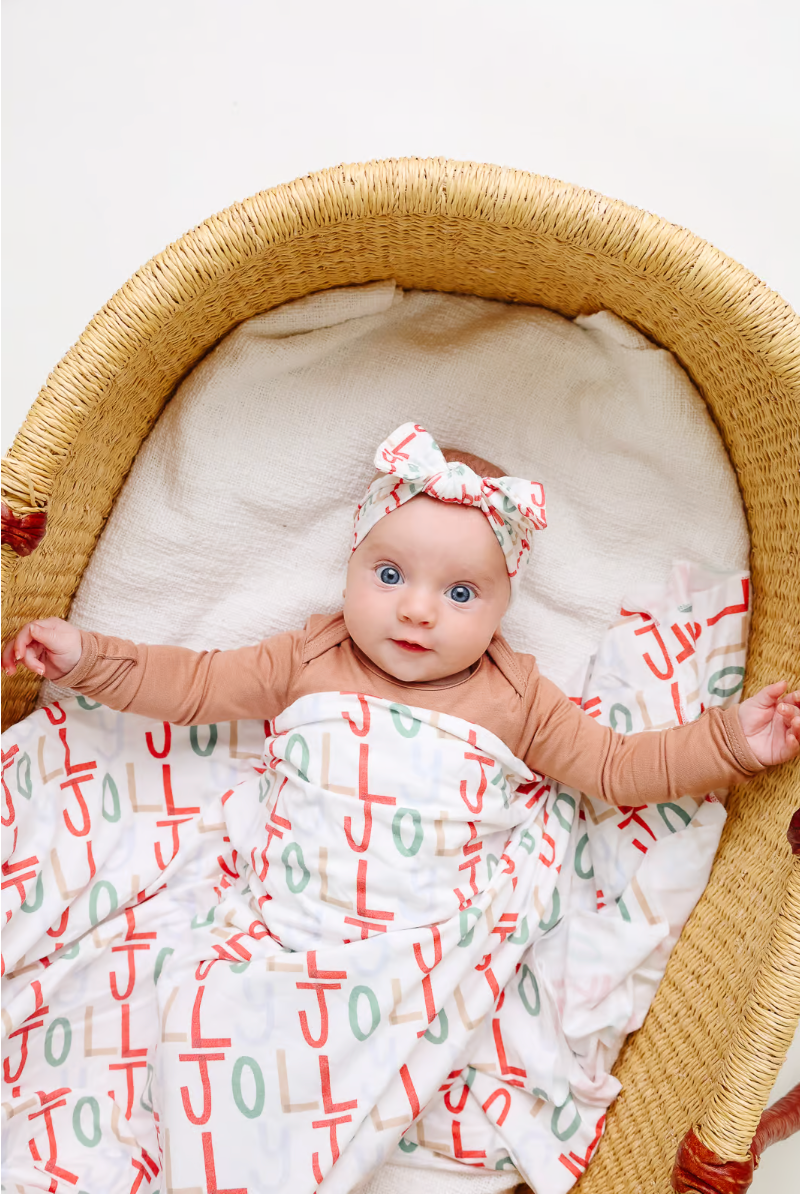 Jolly Knit Swaddle Blanket