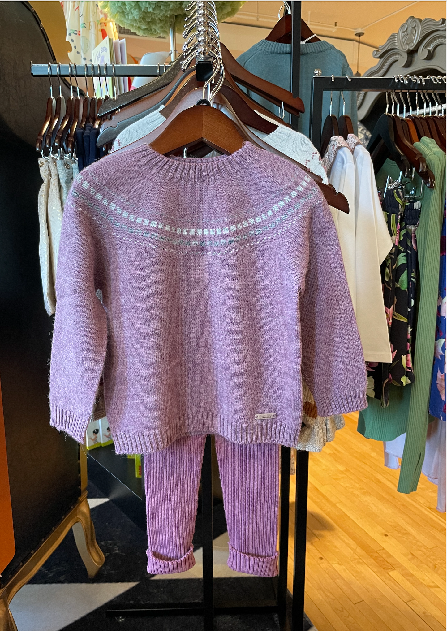 Malva Jacquard Plum Sweater