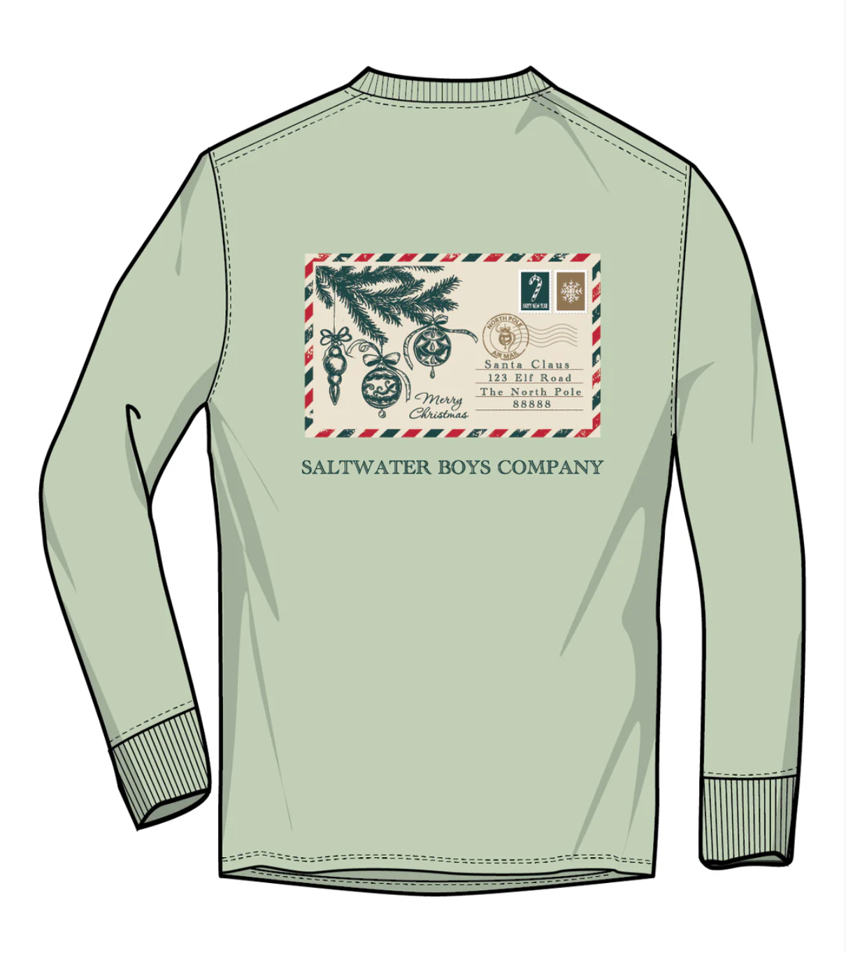 Xmas Postcard LS Tee