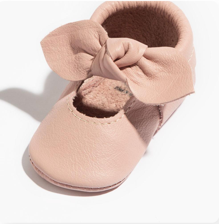 Blush Knotted Bow Moccasin