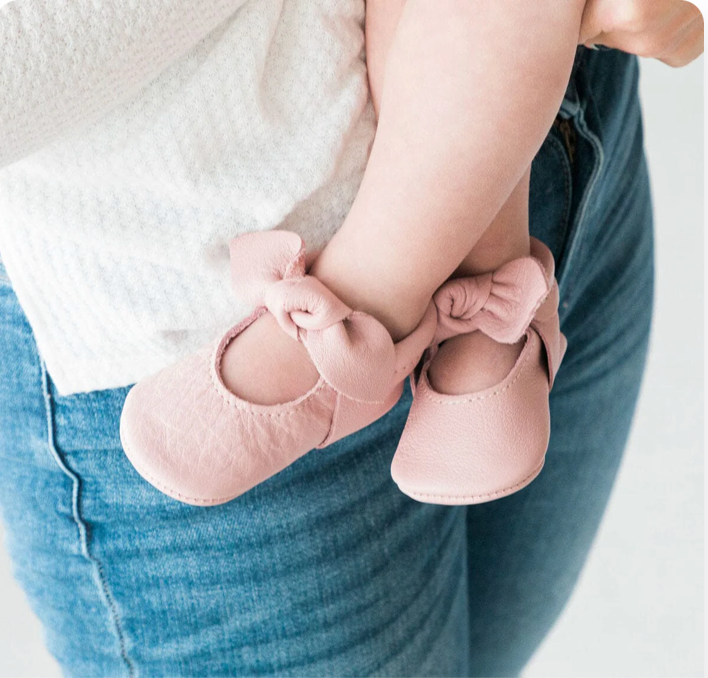 Blush Knotted Bow Moccasin