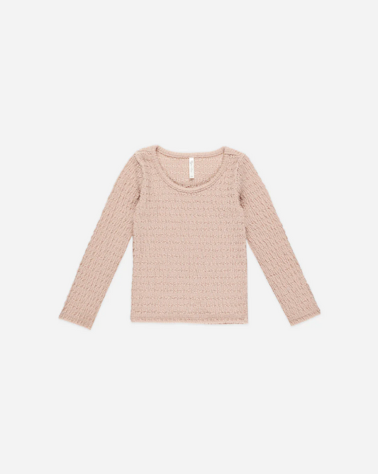 Textured LS Rose Top