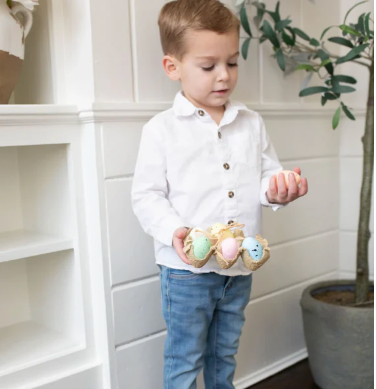 Perry Poplin Buttondown in Angel White