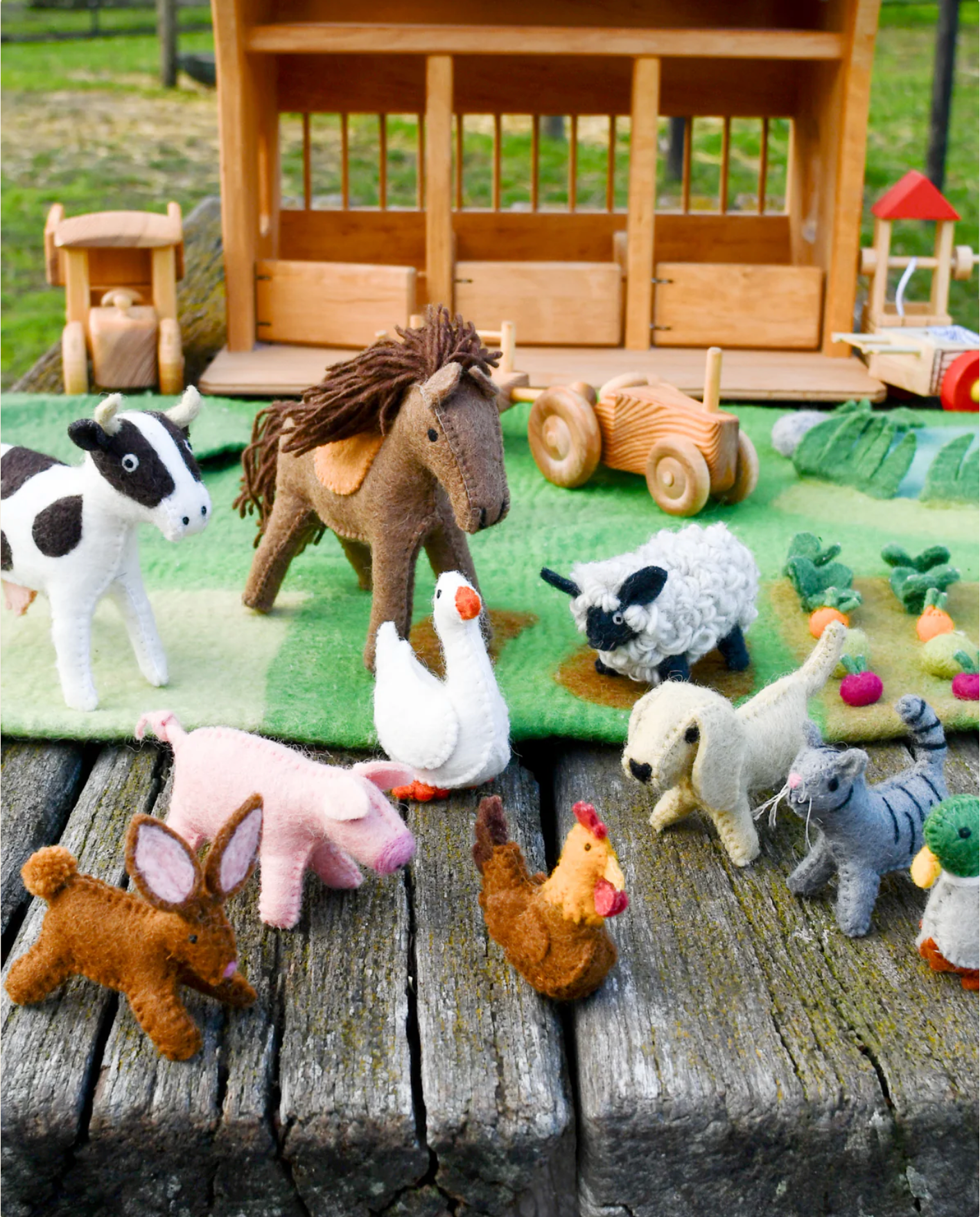 Felt Farm Animal Set