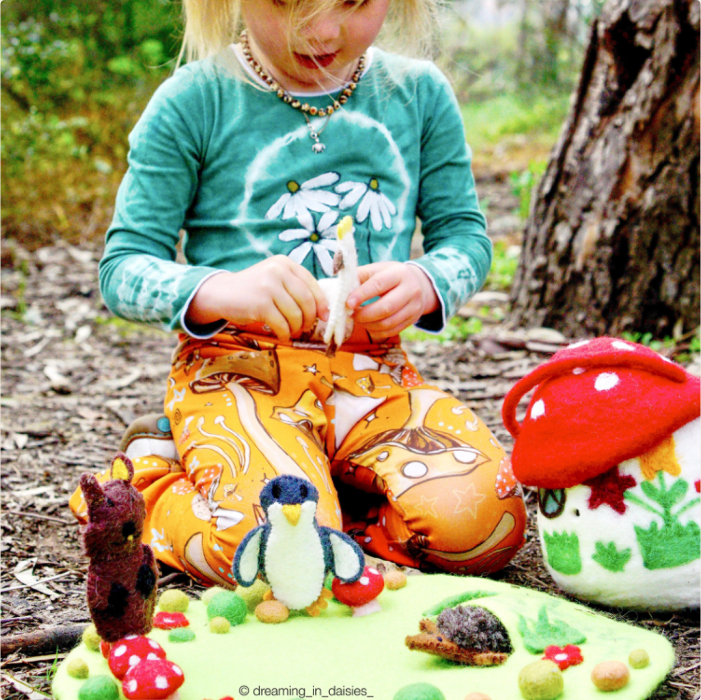 Fairy Toadstool Garden Play Mat