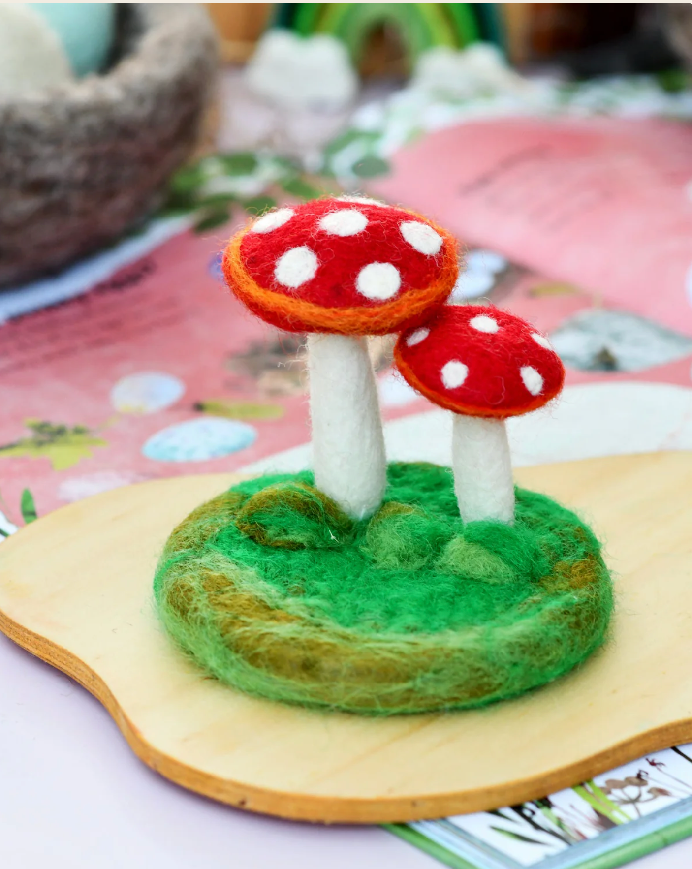 Felt Red Mushroom Toadstools