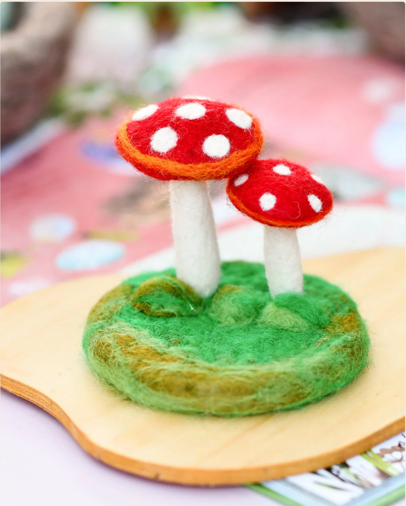 Felt Red Mushroom Toadstools