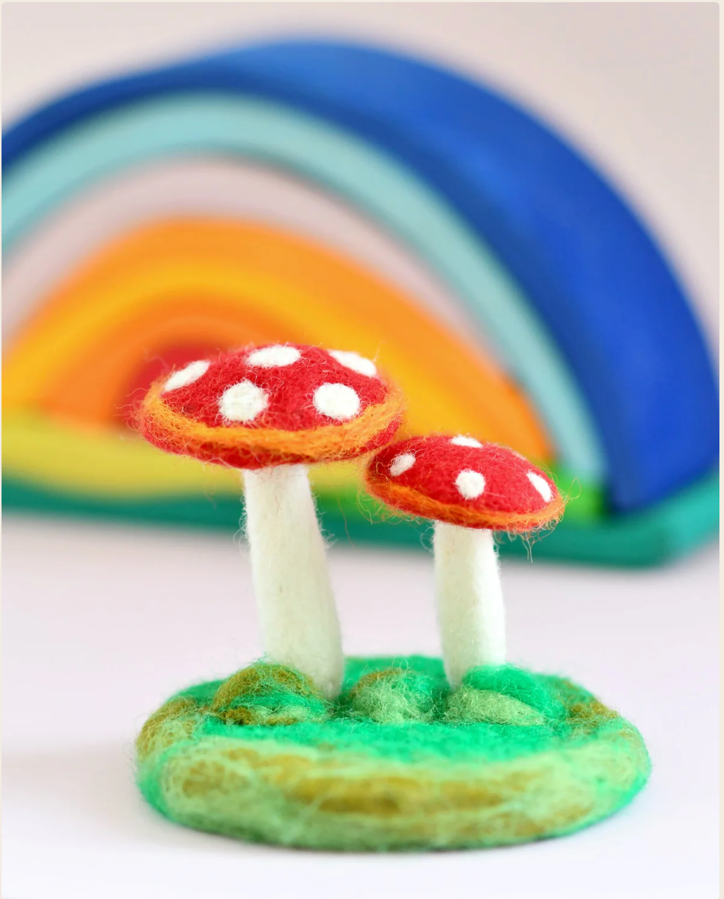 Felt Red Mushroom Toadstools