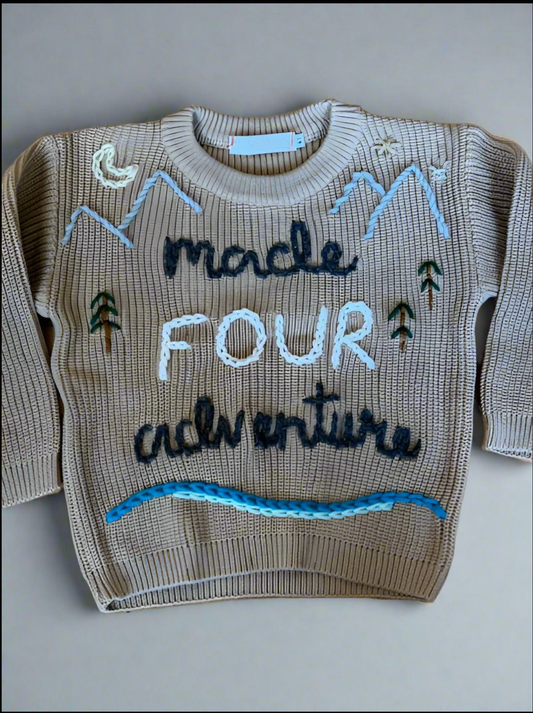 Made FOUR Adventure Birthday Sweater
