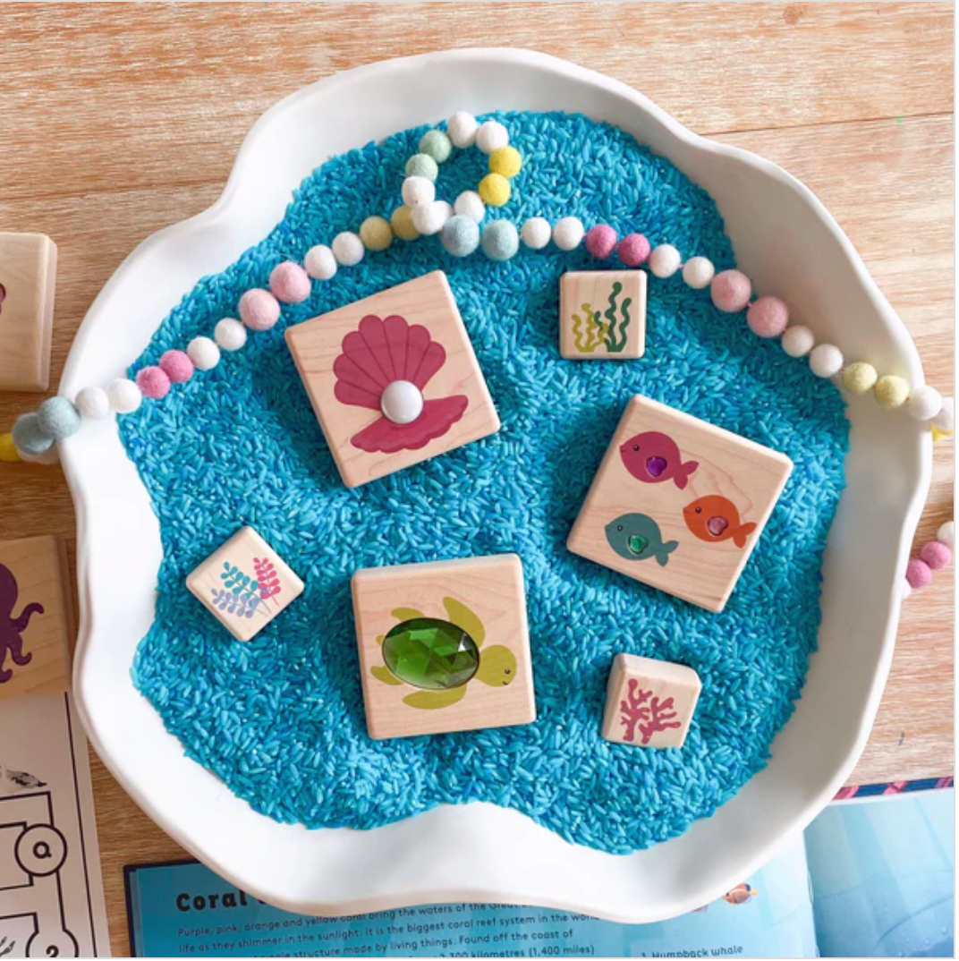 LIMITED! Sea Friends 4 Pc Gem Block Set