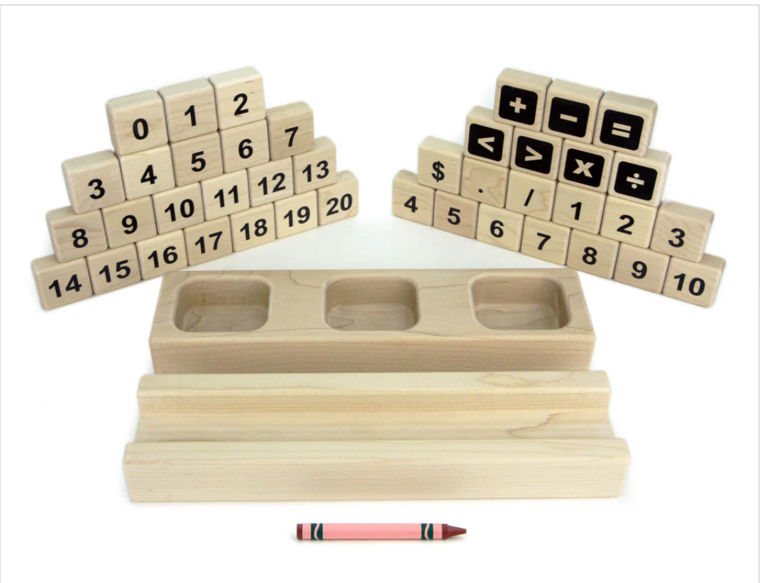 Maple Math Tray Set