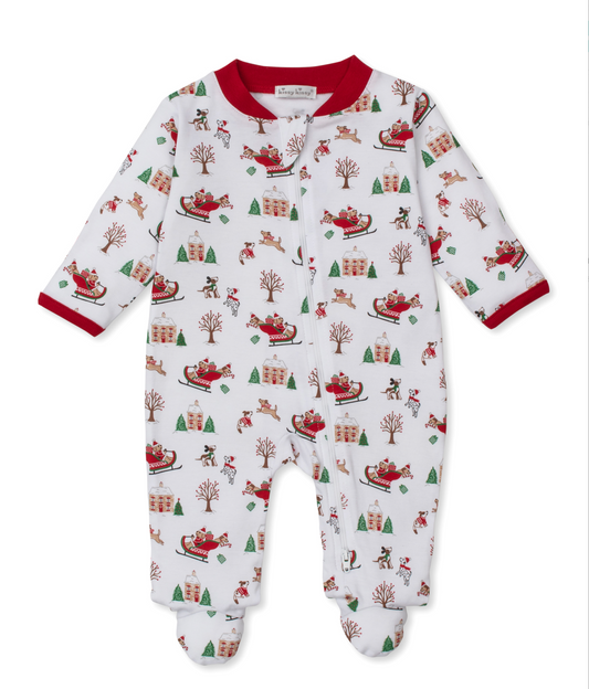 Up, Up & Away Santa Pups Footie