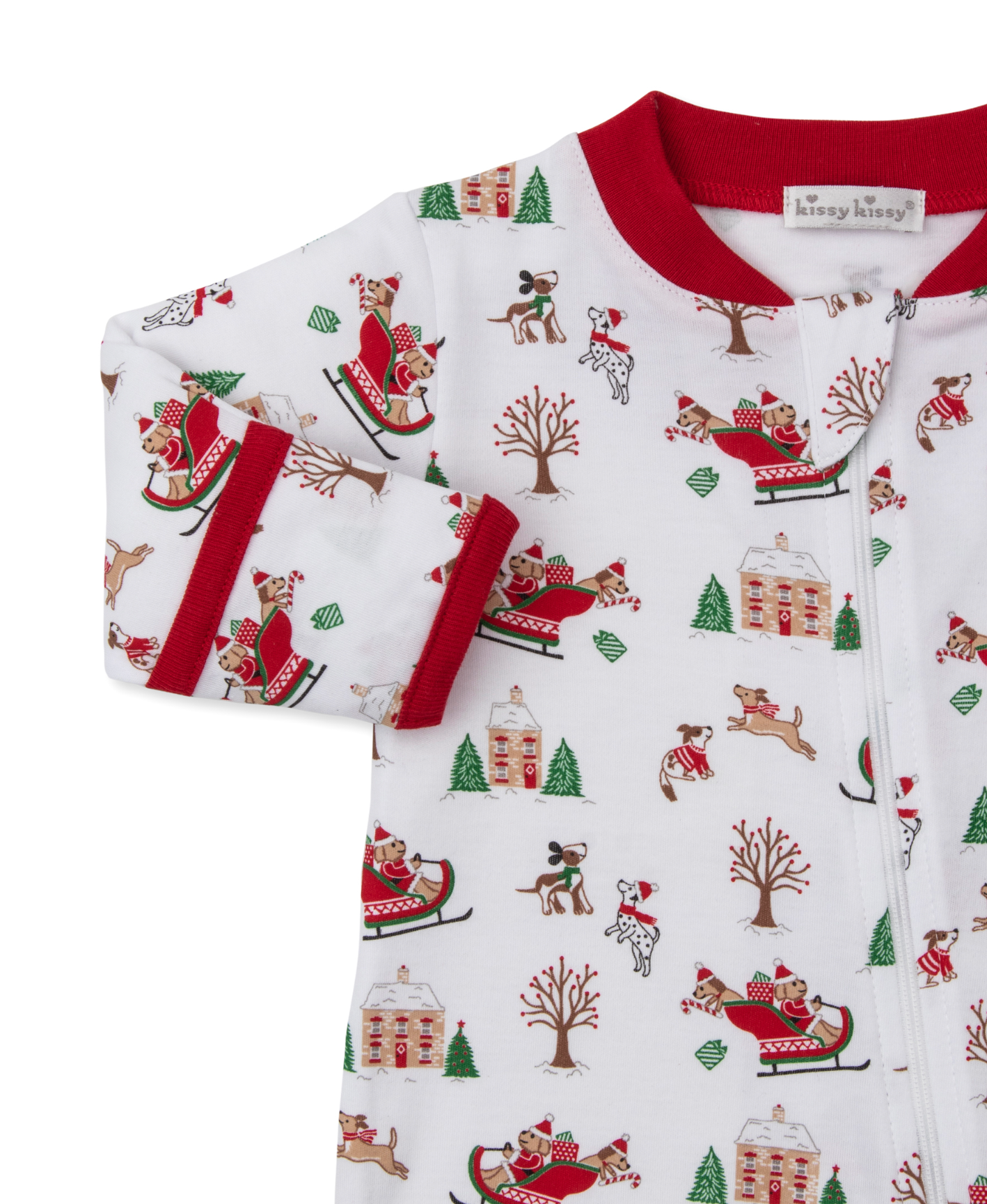 Up, Up & Away Santa Pups Footie