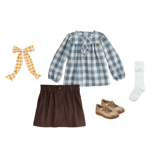 Chocolate Cord Paperbag Skirt