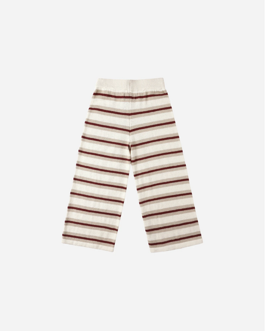 Autumn Stripe Knit Wide Leg Pant