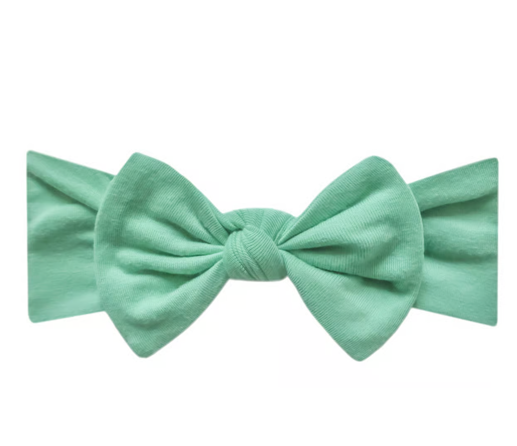 Assorted Colors Solid Knit Headband Bow