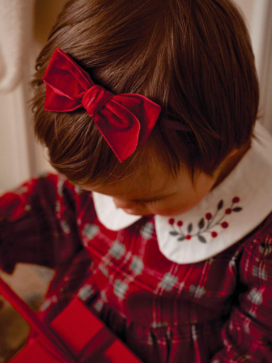 3-Pack Velvet Tuxedo Bows, 0-12M