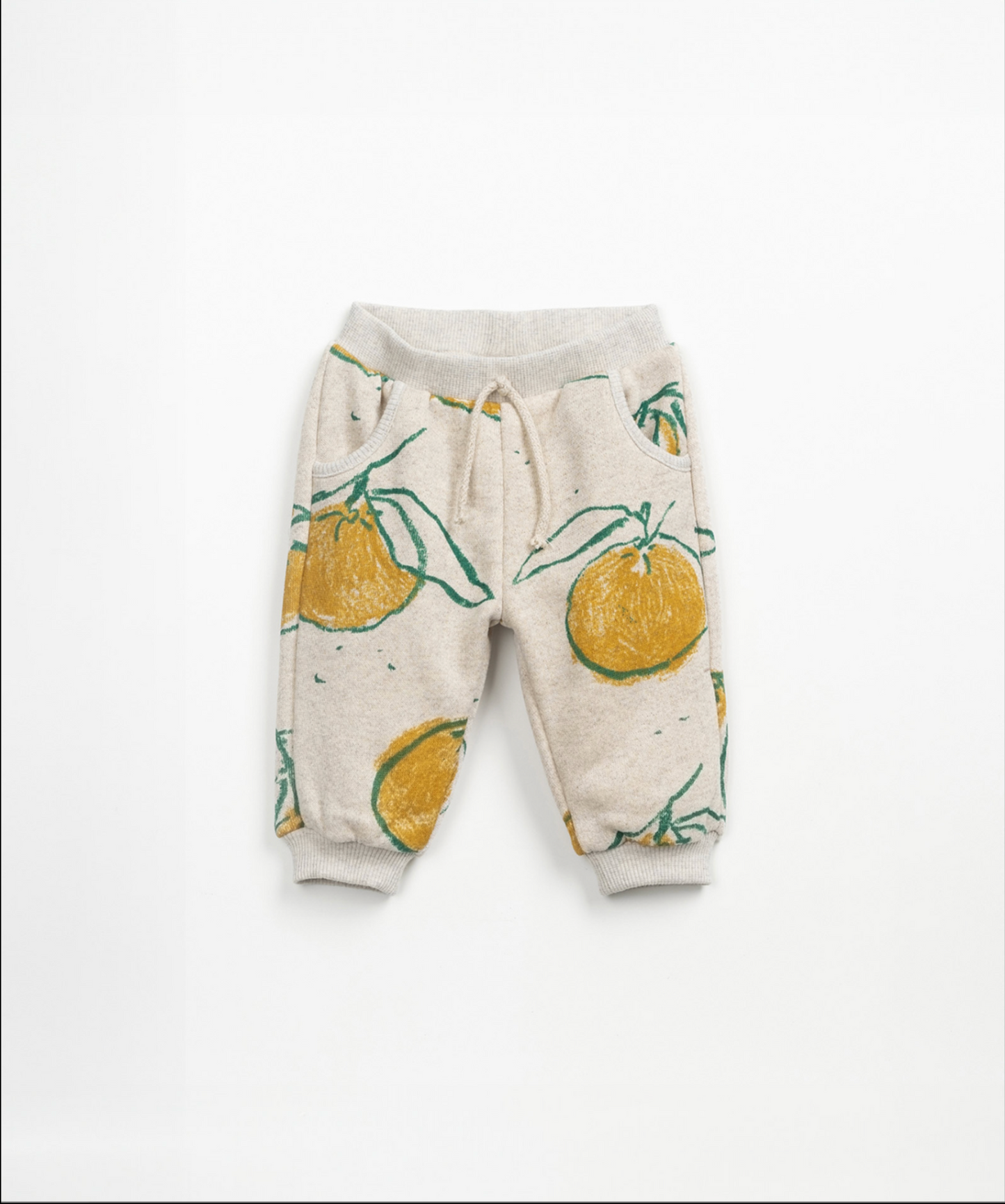 Printed Orange & Leaf Print Pant Set