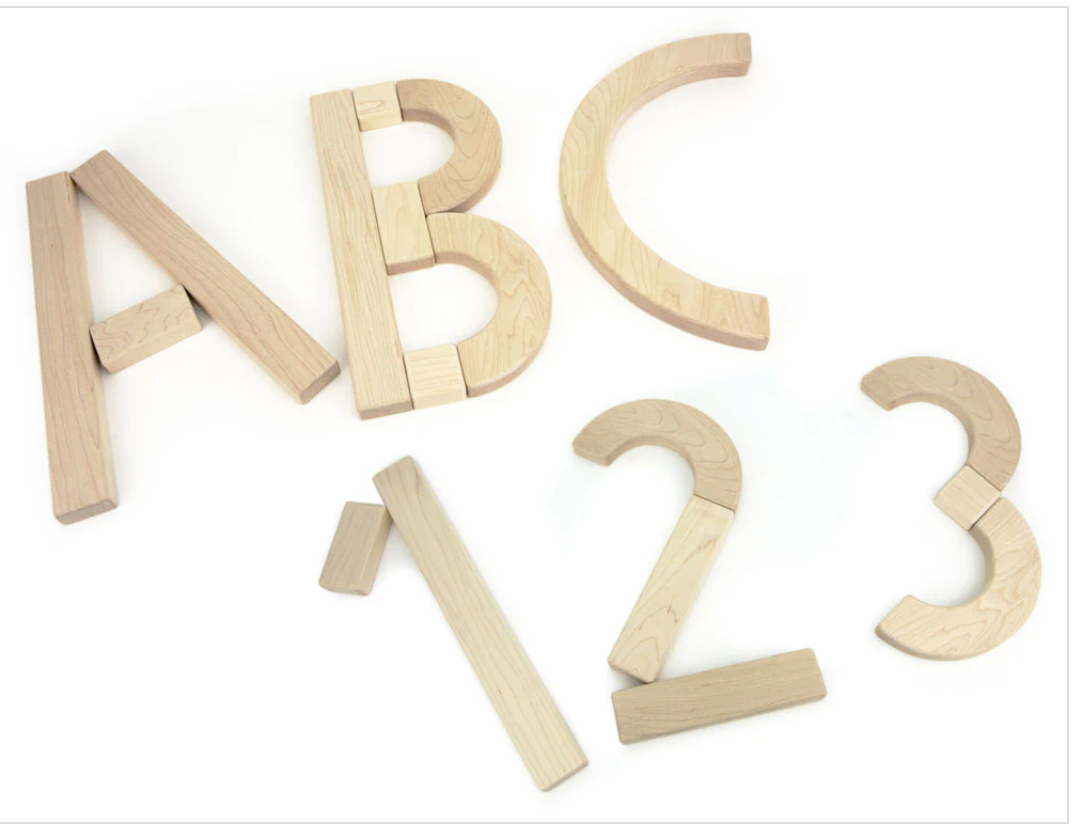 Letter, Number & Shape Block Set
