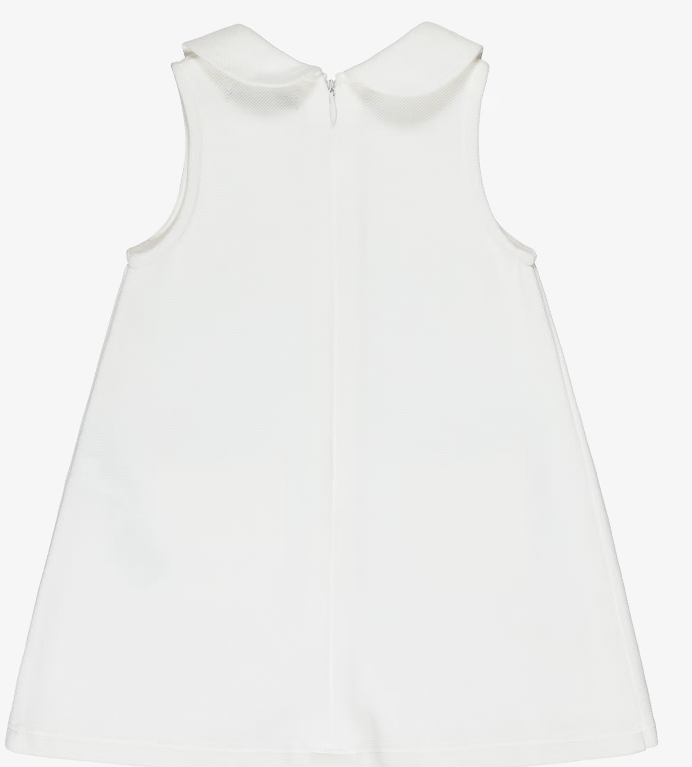 DK 314 White Cotton Pique Daisy Pocket Dress