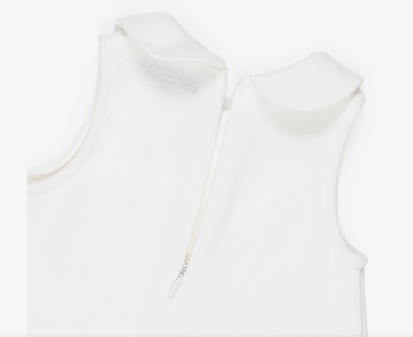 DK 314 White Cotton Pique Daisy Pocket Dress