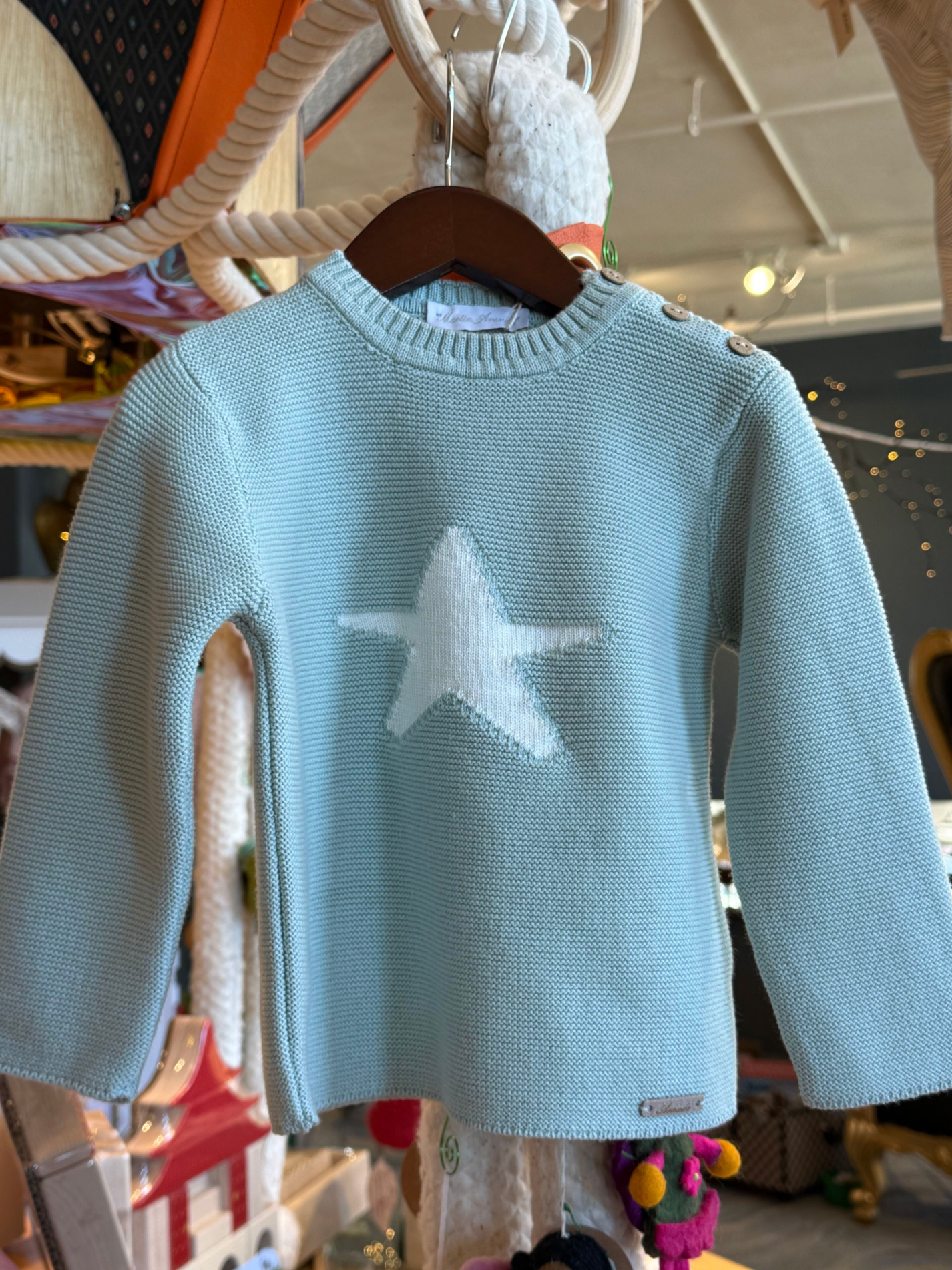 Alberta Green Star Sweater