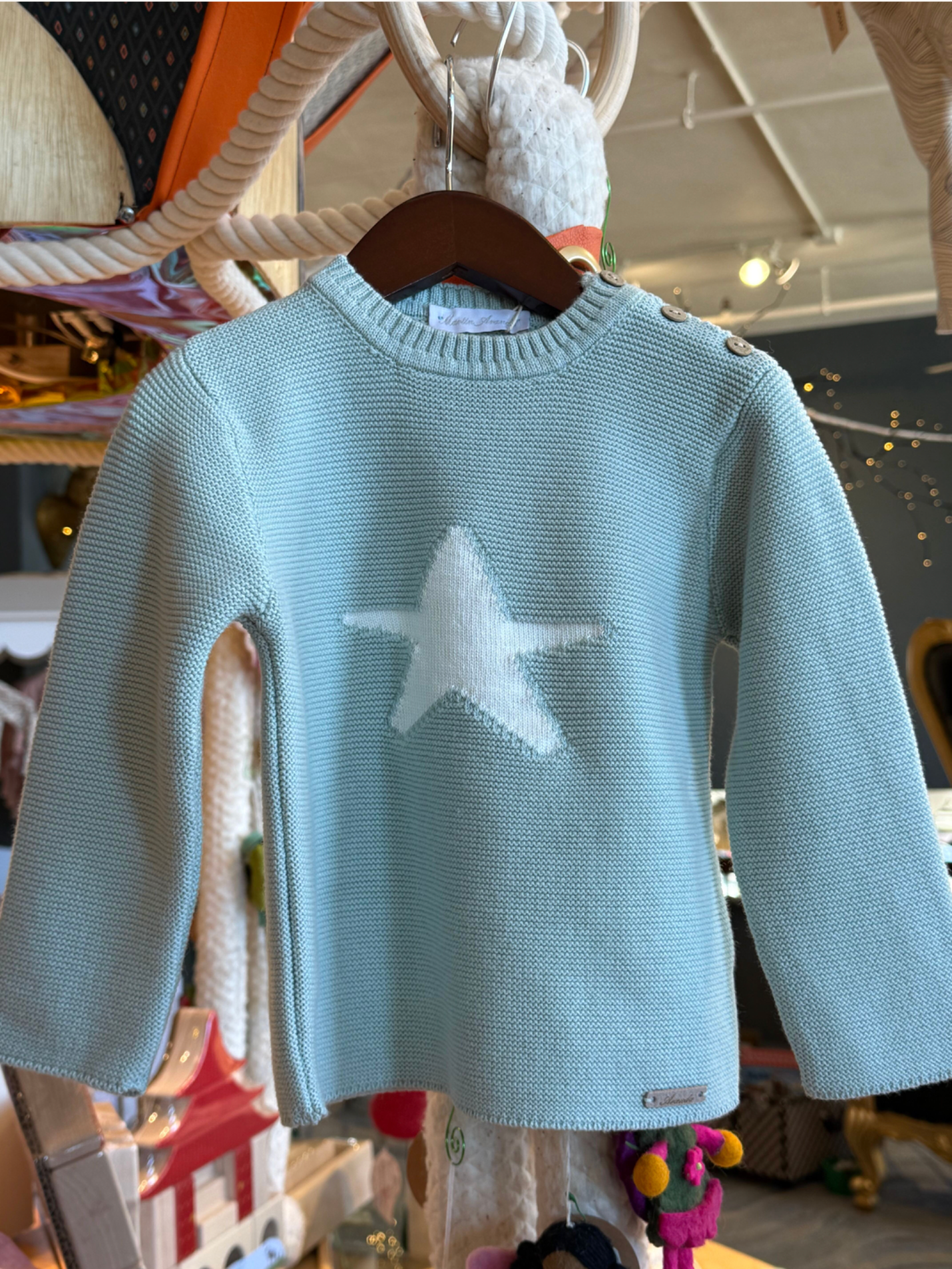 Alberta Green Star Sweater